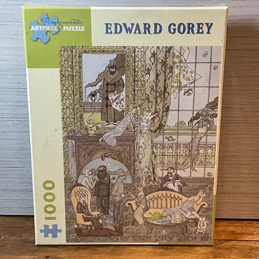 NEW Edward Gorey 1000 Piece Jigsaw Puzzle Pomegranate Artpiece New Sealed 20x27